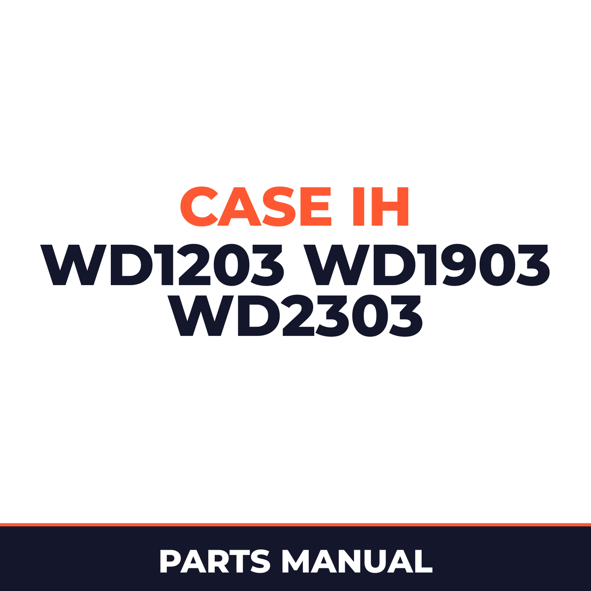 Case IH WD1203 WD1903 WD2303 Hay Tool Parts Manual