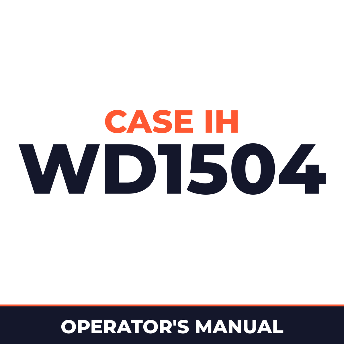 Case IH WD1504 Hay Tool Operator's Manual