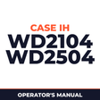 Case IH WD2104 WD2504 Hay Tool Operator's Manual