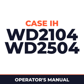 Case IH WD2104 WD2504 Hay Tool Operator's Manual