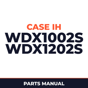 Case IH WDX1002S WDX1202S Hay Tool Parts Manual