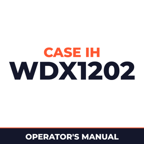 Case IH WDX1202 Hay Tool Operator's Manual