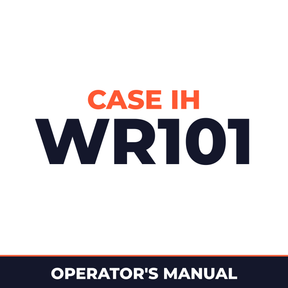 Case IH WR101 Hay Tool Operator's Manual