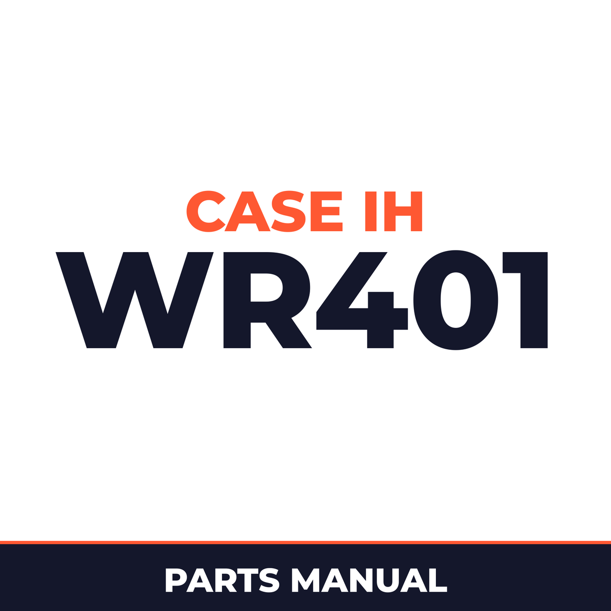 Case IH WR401 Hay Tool Parts Manual