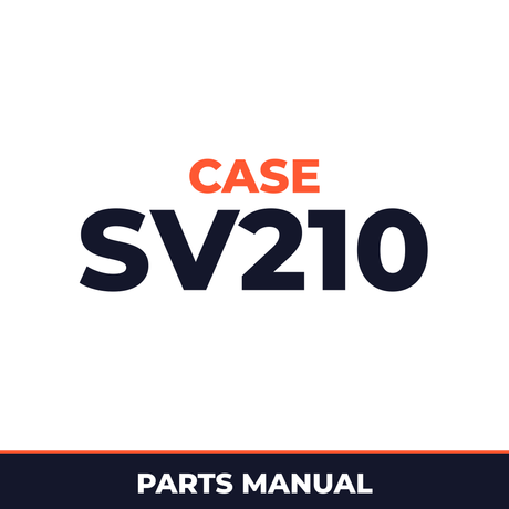 Case SV210 Parts Catalog