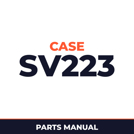 Case SV223 Parts Catalog