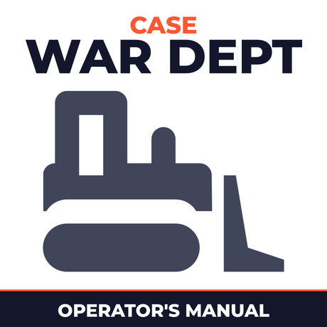 Case War Dept Bulldozer Tank Mounting Hydr operated Laplant -Choate Crawler Tractor Operator's Manual