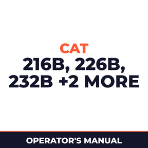 Cat 216B,226B,232B,236B,242B operators manual.