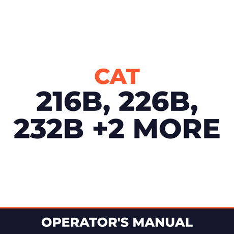 Cat 216B,226B,232B,236B,242B operators manual.