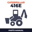 Caterpillar 416E Backhoe Loader parts catalog