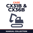 Collection of 2 files - Case CX31B & CX36B Compact Hydraulic Excavator FACTORY Repair Service Manual & Operators Manual - IMPROV
