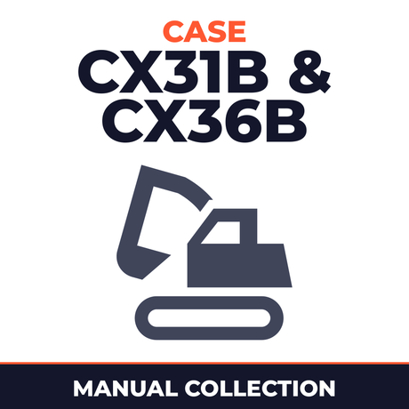 Collection of 2 files - Case CX31B & CX36B Compact Hydraulic Excavator FACTORY Repair Service Manual & Operators Manual - IMPROV