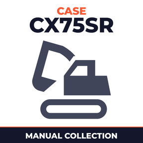 Collection of 2 files - Case CX75SR Tier 3 Crawler Excavator FACTORY Repair Service Manual & Operators Manual - IMPROVED - DOWNL