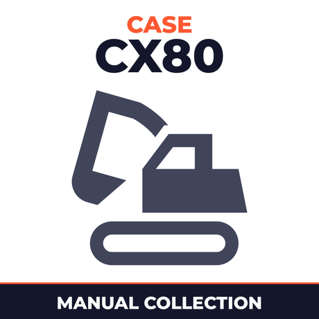 Collection of 2 files - Case CX80 Excavator FACTORY Repair Service Manual & Operators Manual - IMPROVED