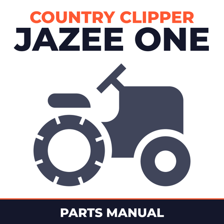 Country Clipper Jazee One Lawnmower Zero-Turn Mower Parts Manual