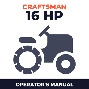 Craftsman 16 HP Lawn Tractor ( 917.271030) Operator's Manual