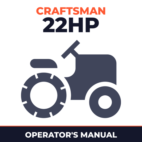 Craftsman 22HP Garden Tractor Operator's Manual