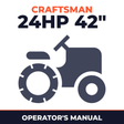 Craftsman 24HP 42" Lawn Tractor Operator's Manual