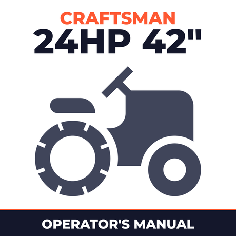 Craftsman 24HP 42" Lawn Tractor Operator's Manual