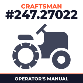 Craftsman Riding Mower ( #247.27022) Operator's Manual