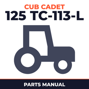 Cub Cadet 125 (TC-113-L) Tractor Parts Manual