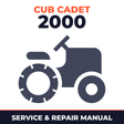 Cub Cadet 2000 Riding Mower Service & Repair Manual