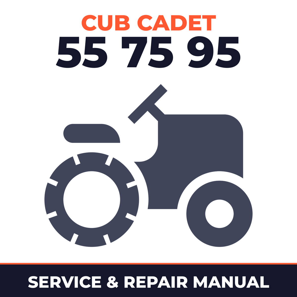 Cub Cadet 55 75 95 Riding Mower Service & Repair Manual