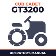 Cub Cadet gt3200 Riding Mower Operator's Manual