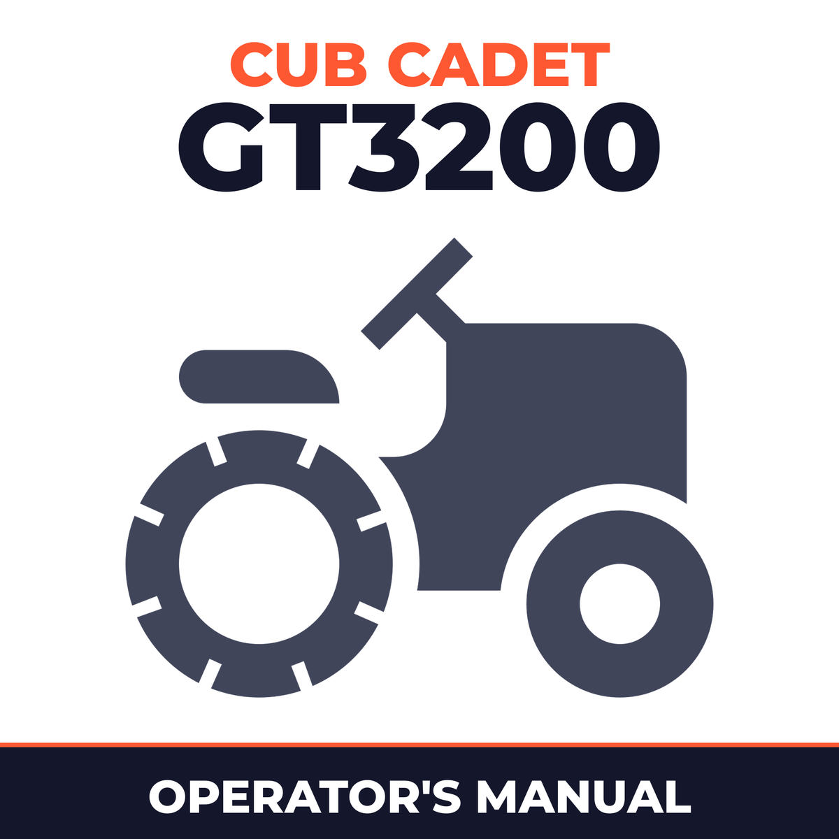 Cub Cadet gt3200 Riding Mower Operator's Manual