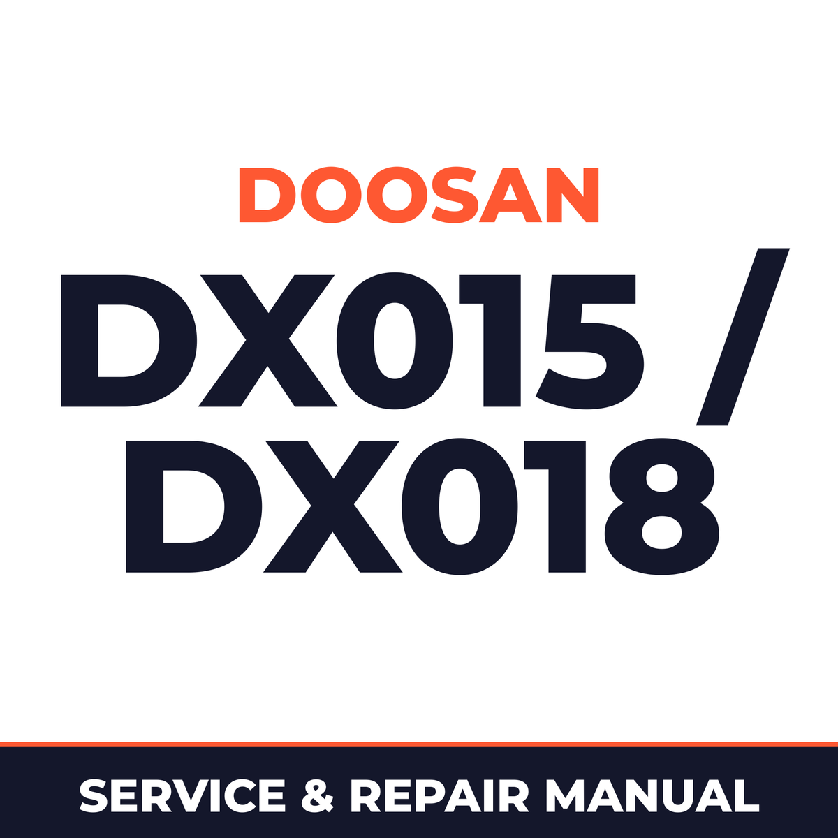 Daewoo Doosan DX015 / DX018 Service Manual