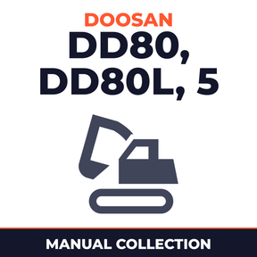 Daewoo Doosan Excavator DH DX V Series & III Series & Dozer Series DD80 DD80L -Collection of 5 files