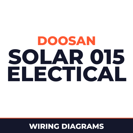 DAEWOO DOOSAN SOLAR 015 ELECTICAL Hydraulic SCHEMATIC Manual