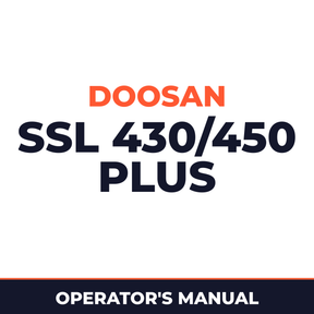 Daewoo Doosan SSL 430/450 PLUS Operator's Manual