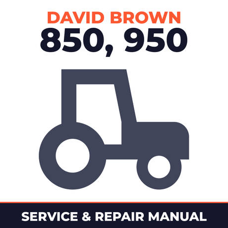 David Brown 850 950 Implematic Hydraulics Tractor Service & Repair Manual