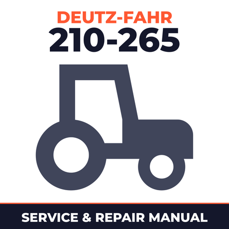 Deutz Fahr 210-265 Front Axle Agrotron Tractor Service & Repair Manual