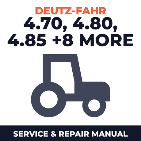 Deutz Fahr Agrotron 4.70 4.80 4.85 4.90 4.95 6.00 6.05 6.15 6.20 6.30 6.45 Tractor Service & Repair Manual