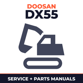 Doosan Daewoo DX55 Excavator Workshop Parts Manual