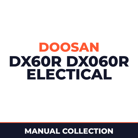 DOOSAN DX60R DX060R ELECTICAL Hydraulic Schematics Manual | Online Manuals