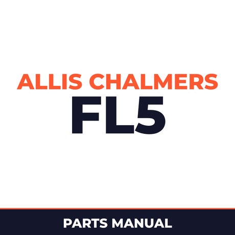 FAIT Allis Chalmers FL5 Crawler Loader Parts Part Manual