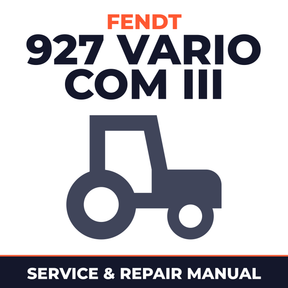 Fendt 927 Vario Com III Tractor Service & Repair Manual