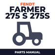 Fendt Farmer 275 S 275S Tractor Parts Manual