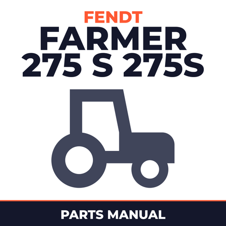 Fendt Farmer 275 S 275S Tractor Parts Manual