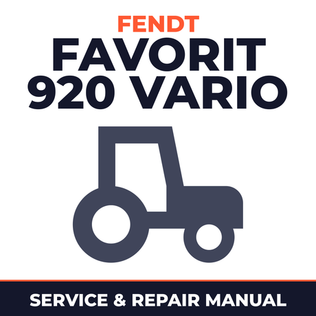 Fendt Favorit 920 Vario Tractor Service & Repair Manual