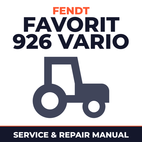 Fendt Favorit 926 Vario Tractor Service & Repair Manual