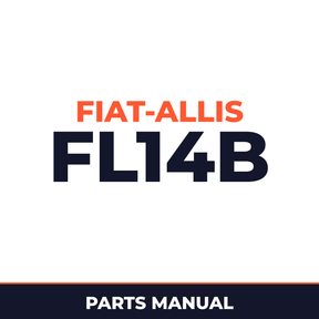 FIAT Allis Chalmers FL14b Crawler Loader Parts Part Manual