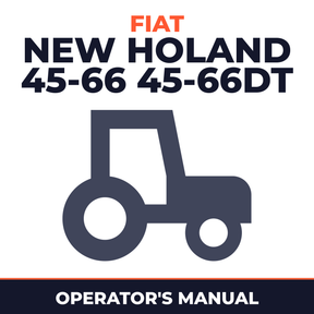 Fiat NEW HOLand 45-66 45-66DT Tractor Operator's Manual