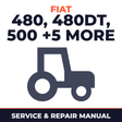 Fiat Trattori 480 480DT 500 500DT 540 540DT 640 640DT Tractor Service & Repair Manual