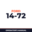 Ford 14-72 Mounted Side Delivery Rake Operator's Manual