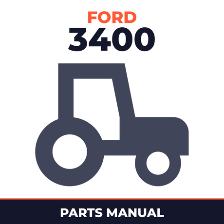 Ford 3400 3 Cylinder Utility Tractor Parts Manual