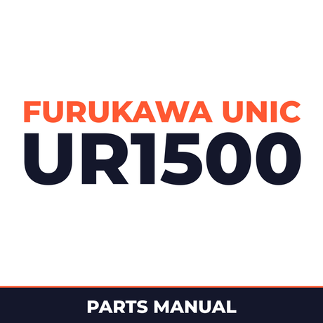 Furukawa Unic UR1500 Series Hydraulic Crane Parts Manual
